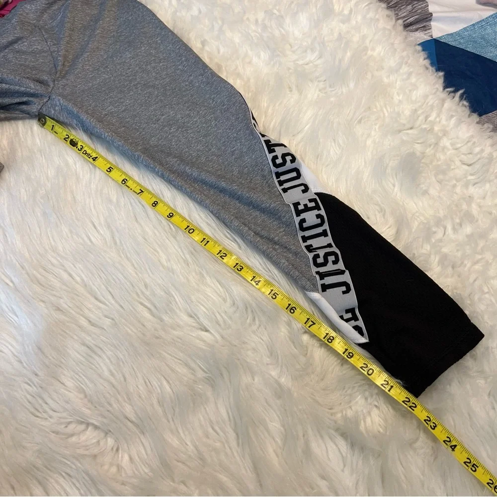 Justice Active Leggings Girls Size 18/20 Justice Logo in front &  back High Rise